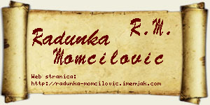 Radunka Momčilović vizit kartica